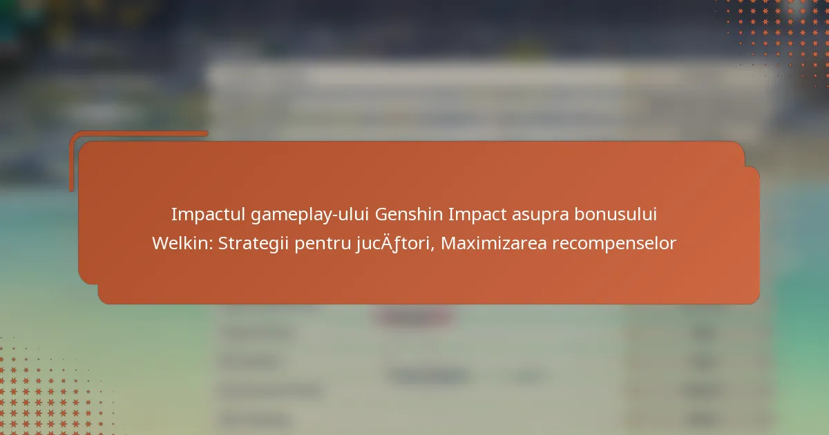 Impactul gameplay-ului Genshin Impact asupra bonusului Welkin: Strategii pentru jucători, Maximizarea recompenselor
