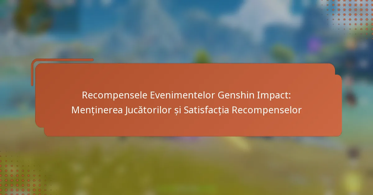 Recompensele Evenimentelor Genshin Impact: Menținerea Jucătorilor și Satisfacția Recompenselor