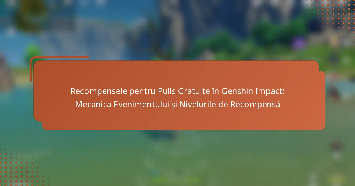 Recompensele pentru Pulls Gratuite în Genshin Impact: Mecanica Evenimentului și Nivelurile de Recompensă